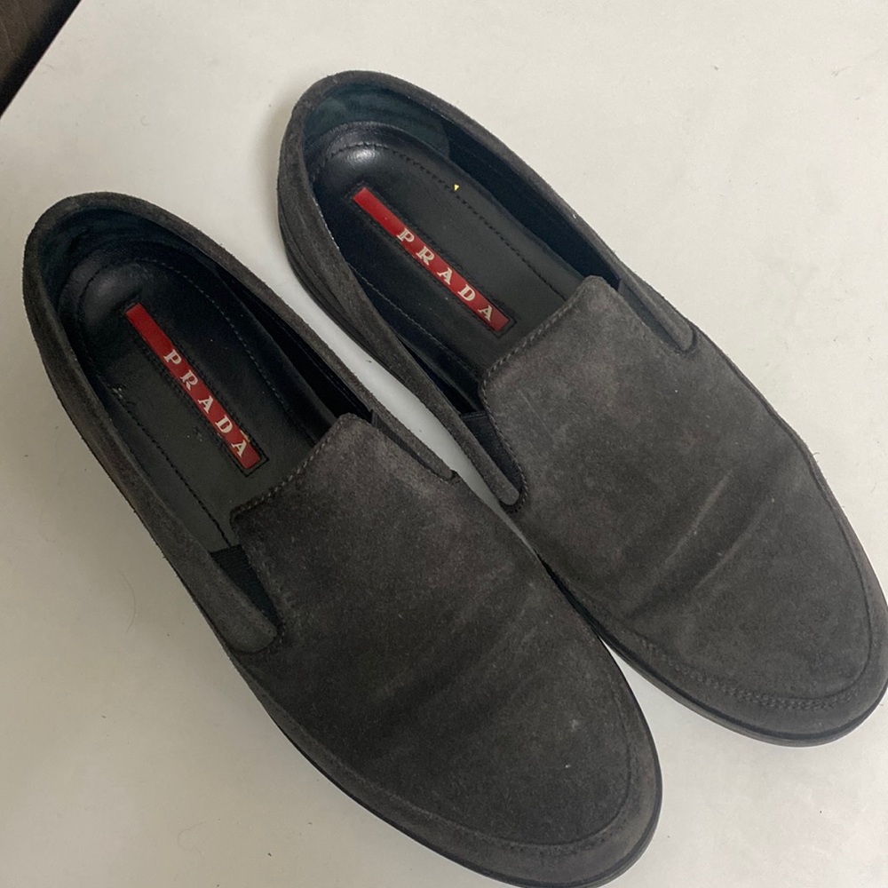 Gray Prada sneakers